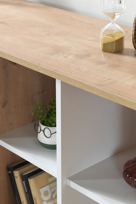 Hanah Home Şile 4611 Consola Roble Zafiro y Blanco
